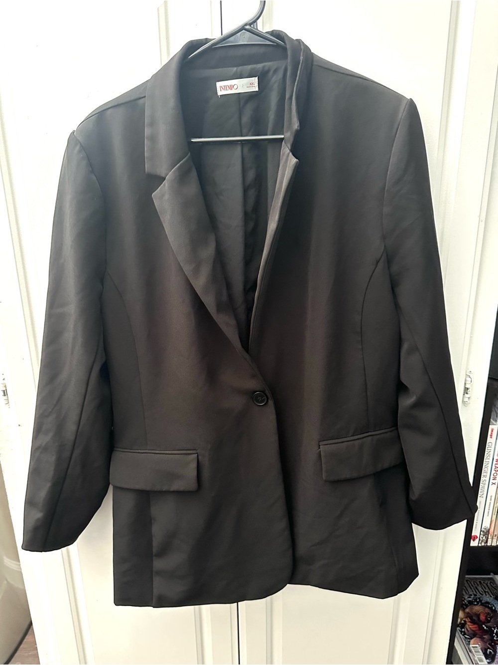 NINE WEST Black Single-Button Blazer